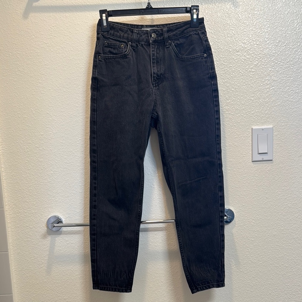Topshop PETITE Black High-Waisted Jeans